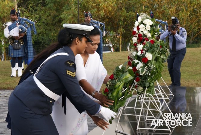 SLAF FALLEN WAR HEROES HONOURED AT THE WAR HEROES MONUMENT SLAF TRADE TRAINING SCHOOL, EKALA